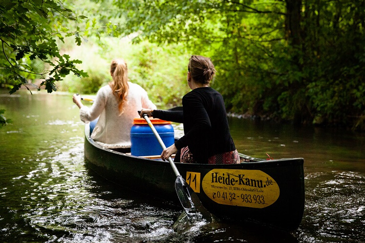 Seeve Kanutour Heide‑Kanu Kanufahren auf der Seeve in der Lüneburger Heide