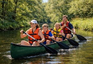 Vierer-Kanu für Familien auf der Luhe, Seeve oder Ilmenau